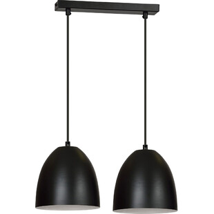 Lampa wisząca podwójna Lenox II 45 czarno-biała marki Emibig