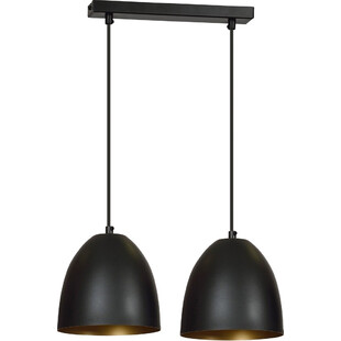 Lampa wisząca podwójna Lenox II 45 czarno-złota marki Emibig