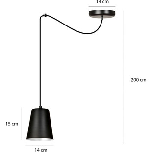 Lampa wisząca "pająk" Link czarno-biała marki Emibig
