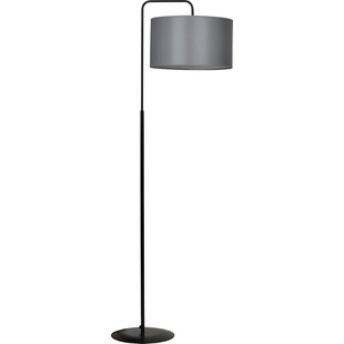 Lampa podłogowa z abażurem Trapo 50 czarno-szara marki Emibig