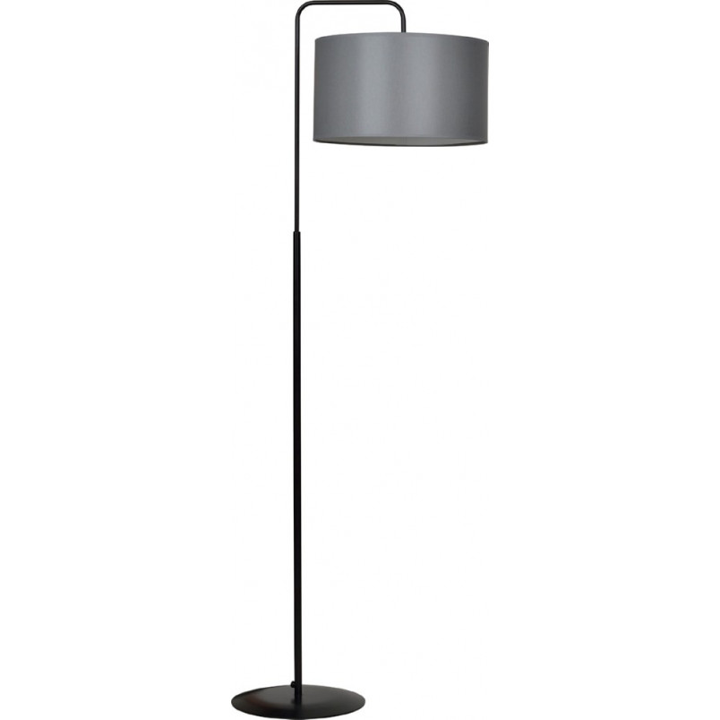 Lampa podłogowa z abażurem Trapo 50 czarno-szara marki Emibig