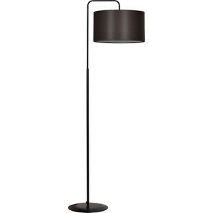 Lampa podłogowa z abażurem Trapo 50 czarno-brązowa marki Emibig