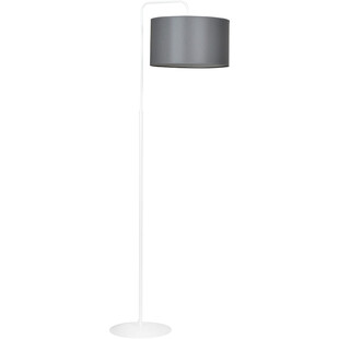 Lampa podłogowa z abażurem Trapo 50 biało-szara marki Emibig