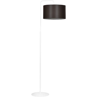 Lampa podłogowa z abażurem Trapo 50 biało-brązowa marki Emibig