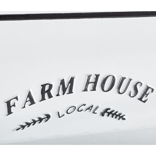 Kinkiet rustykalny z półką i włącznikiem Farm Life biały połysk marki Brilliant