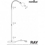 Lampa podłogowa regulowana Ray Czarna marki Nordlux