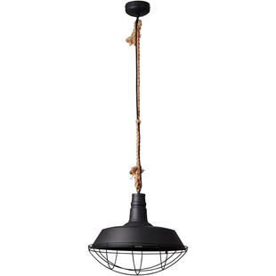 Lampa wisząca industrialna ze sznurem Rope 47 Czarna marki Brilliant