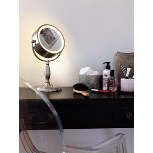 Lampa stołowa z lustrem Face LED Stalowa marki Markslojd