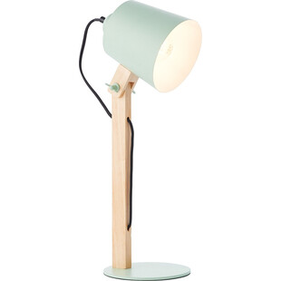Lampa biurkowa drewniana skandynawska Swivel Zielona marki Brilliant