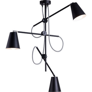 Lampa sufitowa potrójna na wysięgnikach Arte Vertical czarna marki Aldex