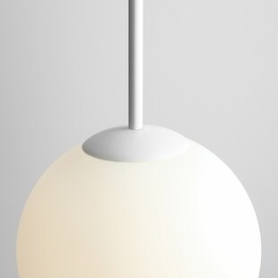 Lampa wisząca szklana kula Bosso 30 Biała marki Aldex