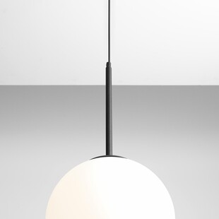 Lampa wisząca szklana kula Bosso 30 biało-czarna marki Aldex