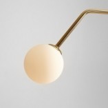 Lampa wisząca 2 szklane kule Pure Gold 150 biało-złota marki Aldex