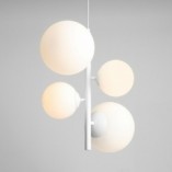 Lampa wisząca 4 szklane kule Bloom biała marki Aldex