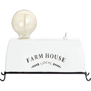 Lampa stołowa rustykalna Farm Life biała marki Brilliant
