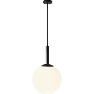 Lampa wisząca szklana kula Balia 40 biało-czarna marki Aldex