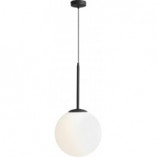 Lampa wisząca szklana kula Balia 40 biało-czarna marki Aldex