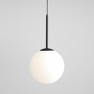 Lampa wisząca szklana kula Balia 50 biało-czarna marki Aldex