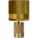 Lampa stołowa welurowa glamour Frizzle żółta marki Lucide