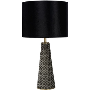 Lampa stołowa welurowa glamour Velvet czarna marki Lucide