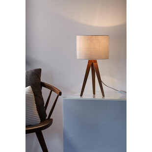 Lampa stołowa trójnóg drewniany z abażurem Kullen 22 Dąb Biała marki Markslojd