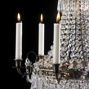 Żyrandol glamour z kryształkami Lacko 92 Antyczny marki Markslojd