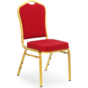 Krzesło weselne tapicerowane K66 bordowy/złoty marki Halmar