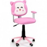 Fotel młodzieżowy do biurka KITTY różowy marki Halmar