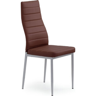 Krzesło z ekoskóry K70 ciemno brązowe marki Halmar