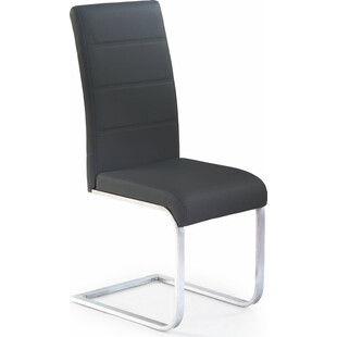 Krzesło nowoczesne z ekoskóry na płozie K85 czarne marki Halmar