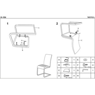 Krzesło nowoczesne z ekoskóry na płozie K108 białe marki Halmar