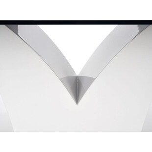 Stół szklany prostokątny VESPER 160x90 czarny/biały marki Halmar
