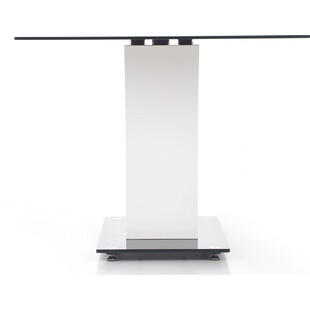 Stół szklany prostokątny VESPER 160x90 czarny/biały marki Halmar