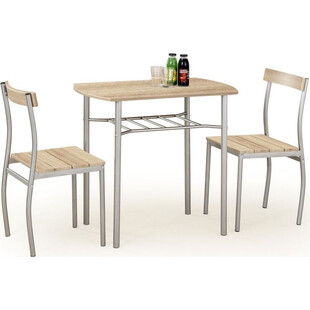 Zestaw stół + 2 krzesła LANCE dąb sonoma marki Halmar