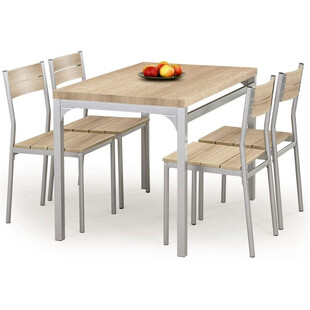 Zestaw stół + 4 krzesła MALCOLM dąb sonoma marki Halmar