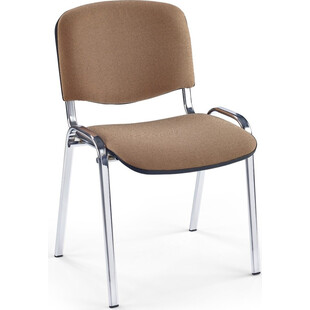 Krzesło biurowe tapicerowane ISO beżowy/chrom marki Halmar