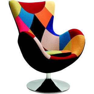 Fotel obrotowy tapicerowany  BUTTERFLY patchwork marki Halmar