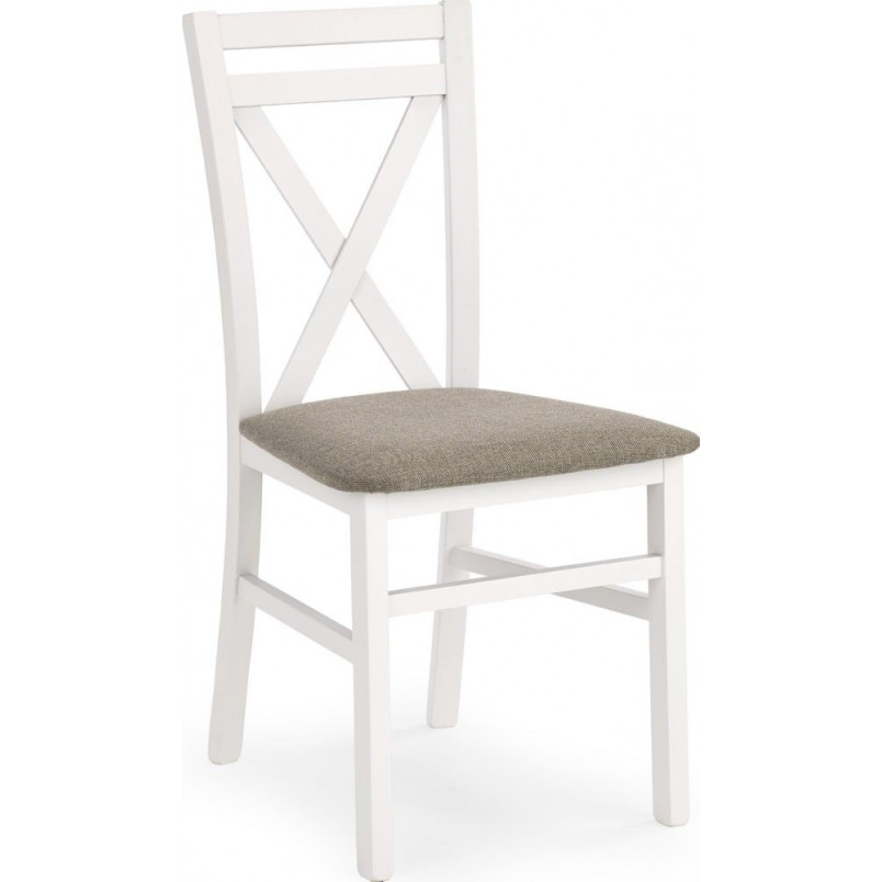 Krzesło drewniane tapicerowane DARIUSZ białe/Inari 23 marki Halmar