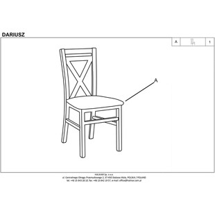 Krzesło drewniane skandynawskie DARIUSZ II białe marki Halmar