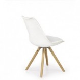 Krzesło skandynawskie z poduszką K201 białe marki Halmar