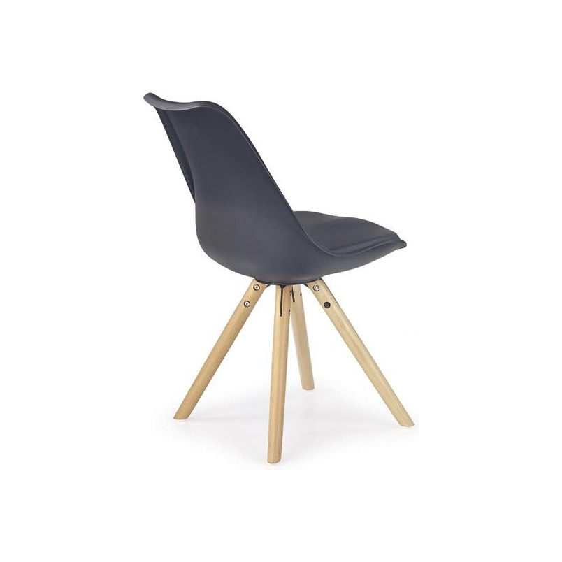 Krzesło skandynawskie z poduszką K201 czarne marki Halmar