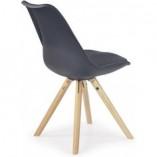 Krzesło skandynawskie z poduszką K201 czarne marki Halmar