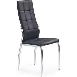 Krzesło pikowane z ekoskóry K209 czarne marki Halmar