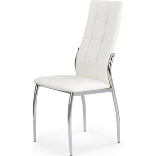 Krzesło pikowane z ekoskóry K209 białe marki Halmar