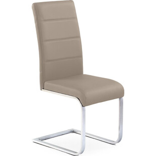 Krzesło nowoczesne z ekoskóry na płozie K85 cappucino marki Halmar