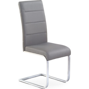 Krzesło nowoczesne z ekoskóry na płozie K85 popielate marki Halmar