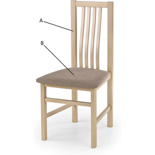 Krzesło drewniane tapicerowane PAWEŁ dąb sonoma marki Halmar