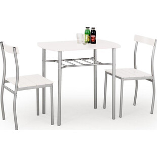 Zestaw stół + 2 krzesła LANCE białe marki Halmar