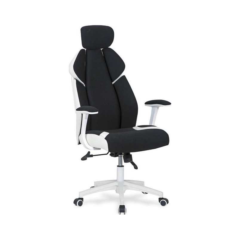 Fotel komputerowy dla gracza CHRONO biało-czarny marki Halmar