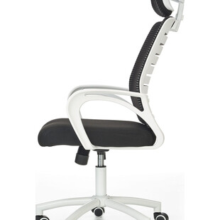 Fotel biurkowy z zagłówkiem SOCKET biało-czarny marki Halmar